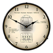 Collectable Sign and Clock 2000 Nintendo Gamecube Patent Blueprint Backlit Wall Clock