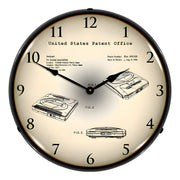 Collectable Sign and Clock 1993 Sega Mega Patent Blueprint Backlit Wall Clock