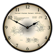 Collectable Sign and Clock 1995 Sony PS1 Controller Patent Blueprint Backlit Wall Clock