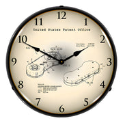 Collectable Sign and Clock 1991 Super Nintendo Controller Patent Blueprint Backlit Wall Clock