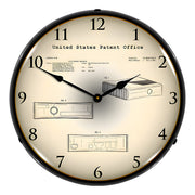 Collectable Sign and Clock 2010 Xbox 360 Patent Blueprint Backlit Wall Clock