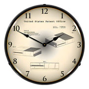 Collectable Sign and Clock 2013 Xbox 1 Console Patent Blueprint Backlit Wall Clock