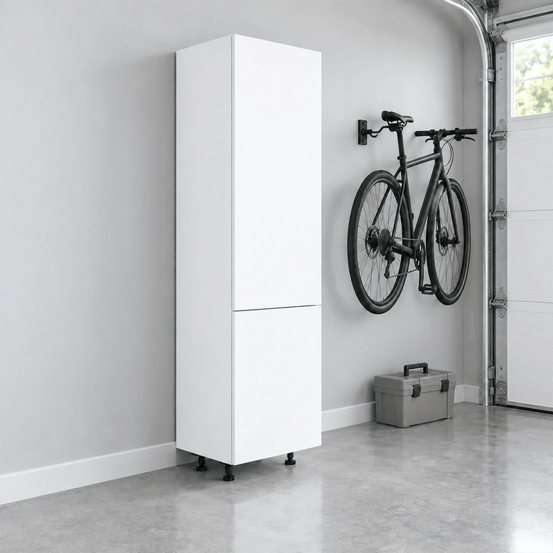 Klovo White 16-Piece Garage Cabinet System with Laminated Worktops