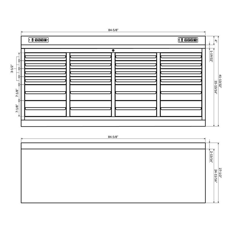 Dragonfire Tools Pro Series 24-Drawer 7-Foot Workbench (Grey)