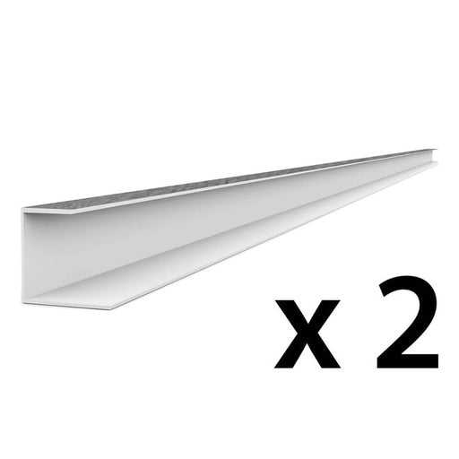 Proslat PROCORE+ PVC 8 ft. Slatwall Side Trim - Gray Wood (2-Pack) | 26122K | Garage Giant