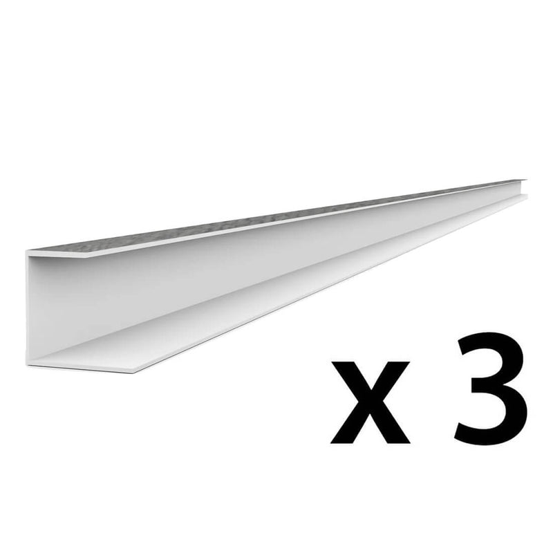 Proslat PROCORE+ PVC 8 ft. Slatwall Side Trim - Gray Wood (3-Pack) | 26123K | Garage Giant