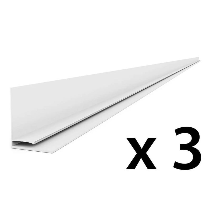 Proslat PROCORE+ PVC 8 ft. Slatwall Top Trim - Gray Wood (3-Pack) | 26223K | Garage Giant