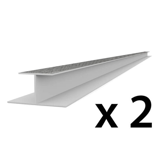 Proslat PROCORE+ PVC 8 ft. Slatwall H Trim - Gray Wood (2-Pack) | 26322K | Garage Giant
