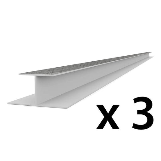 Proslat PROCORE+ PVC 8 ft. Slatwall H Trim - Gray Wood (3-Pack) | 26323K | Garage Giant