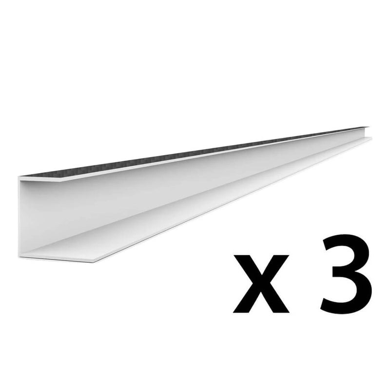 Proslat PROCORE+ PVC 8 ft. Slatwall Side-Trim - Carbon Fiber (3-Pack) | 27123K | Garage Giant