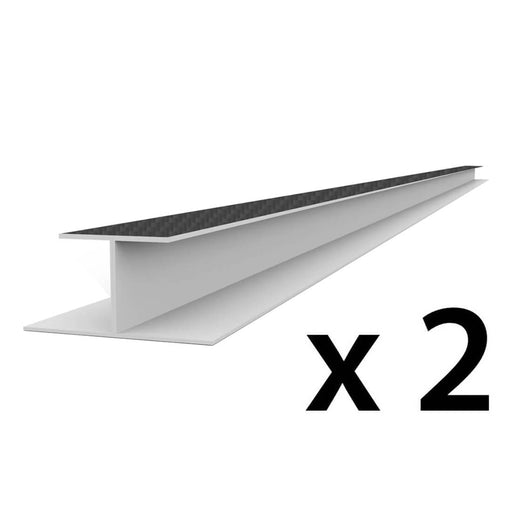 Proslat PROCORE+ PVC 8 ft. Slatwall H-Trim - Carbon Fiber (2-Pack) | 27322K | Garage Giant