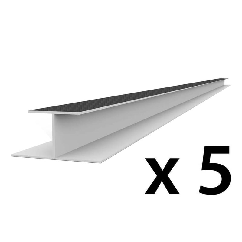 Proslat PROCORE+ PVC 8 ft. Slatwall H-Trim - Carbon Fiber (5-Pack) | 27325K | Garage Giant