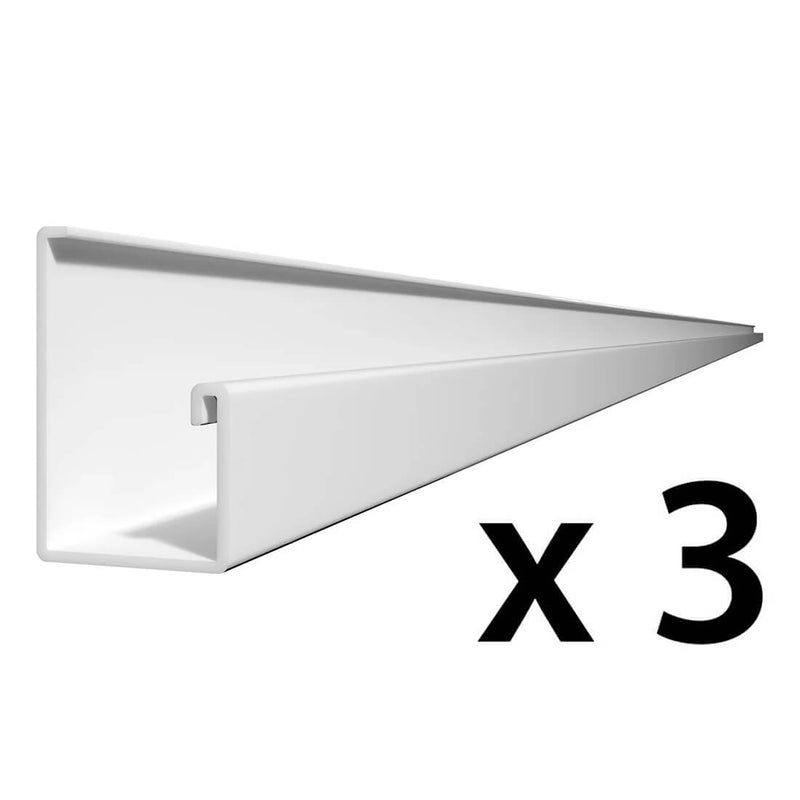 Proslat PROCORE+ PVC 8 ft. Slatwall Starter Trim (3-Pack) | 27423K | Garage Giant