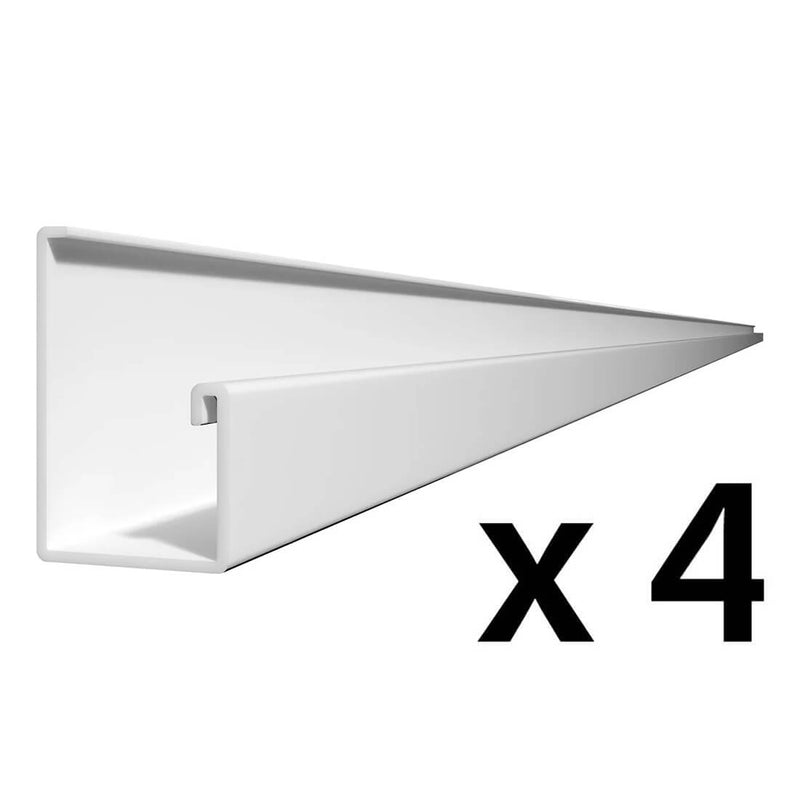 Proslat PROCORE+ PVC 8 ft. Slatwall Starter Trim (4-Pack) | 27424K | Garage Giant