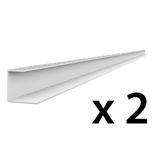 Proslat PROCORE+ PVC 8 ft. Slatwall Side Trim - Silver Gray Carbon Fiber (2-Pack) | 28122K | Garage Giant