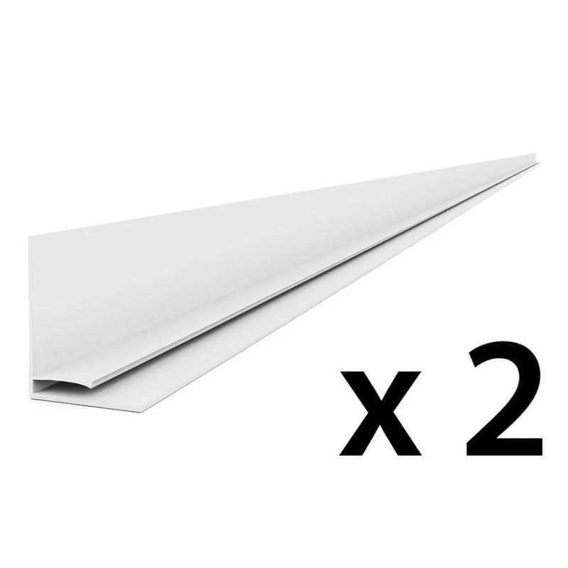 Proslat PROCORE+ PVC 8 ft. Slatwall Top Trim - Silver Gray Carbon Fiber (2-Pack) | 28222K | Garage Giant