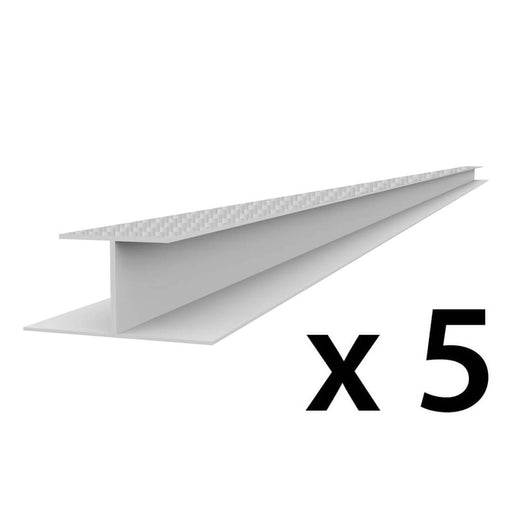 Proslat PROCORE+ PVC 8 ft. Slatwall H Trim - Silver Gray Carbon Fiber (5-Pack) | 28325K | Garage Giant