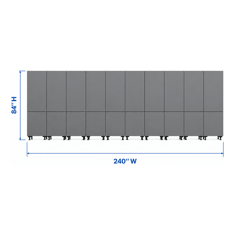Klovo Grey 10-Piece Tall Garage Cabinet System