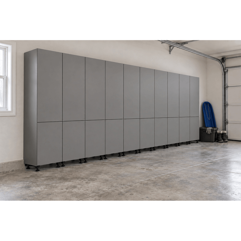 Klovo Grey 10-Piece Tall Garage Cabinet System