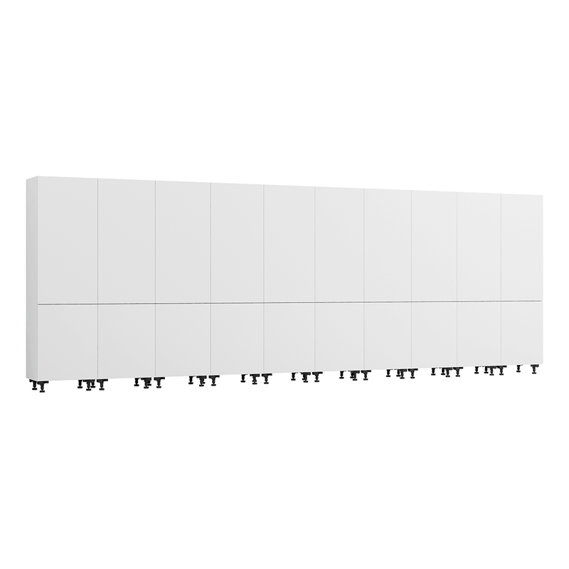 Klovo White 10-Piece Tall Garage Cabinet System