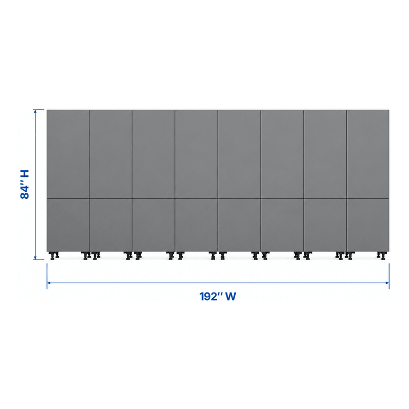Klovo Grey 8-Piece Tall Garage Cabinet System