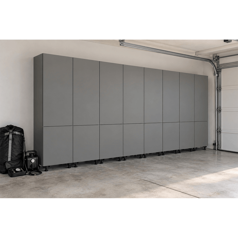 Klovo Grey 8-Piece Tall Garage Cabinet System