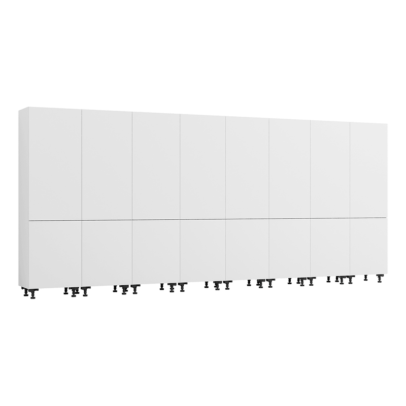 Klovo White 8-Piece Tall Garage Cabinet System