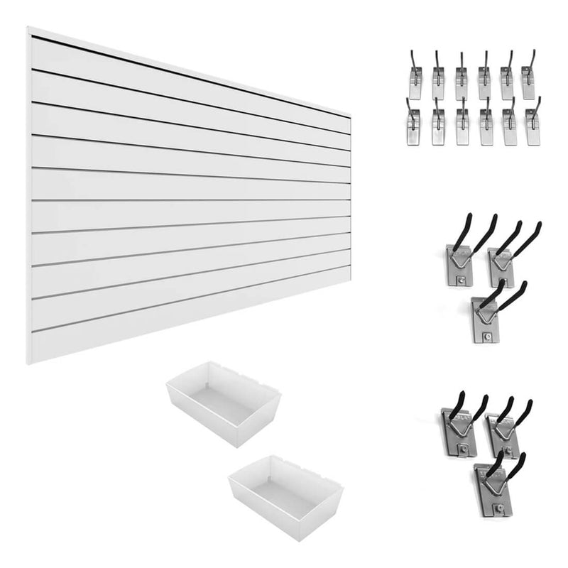 Proslat Slatwall Organizer / Gardener Bundle (White) | 33001K | Garage Giant