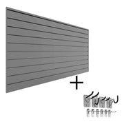 Proslat 8' x 4' PVC Slatwall Mini Bundle (Light Gray) | 33011K | Garage Giant