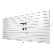 Proslat 8' x 4' PVC Slatwall Mini Bundle (Light Gray) | 33011K | Garage Giant
