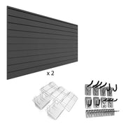 Proslat Ultimate Slatwall Wall Storage Bundle (Charcoal) | 33509K | Garage Giant