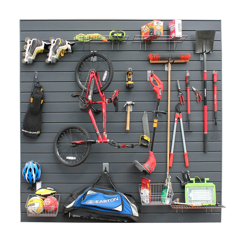 Proslat Ultimate Slatwall Wall Storage Bundle (Charcoal) | 33509K | Garage Giant
