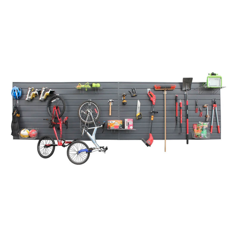 Proslat Ultimate Slatwall Wall Storage Bundle (Charcoal) | 33509K | Garage Giant