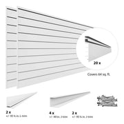 Proslat Ultimate Slatwall Wall Storage Bundle (Light Gray) | 33709K | Garage Giant