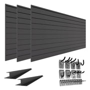 Proslat PVC Standard Slatwall Bundle - Charcoal | 33725K | Garage Giant