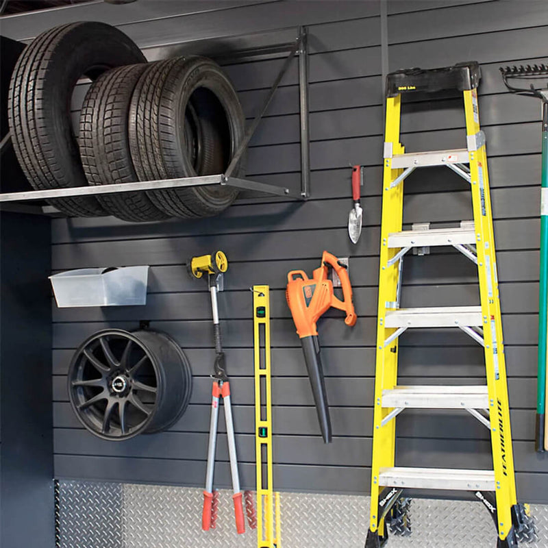 Proslat PVC The Upgrade Slatwall Bundle - Charcoal | 33726K | Garage Giant
