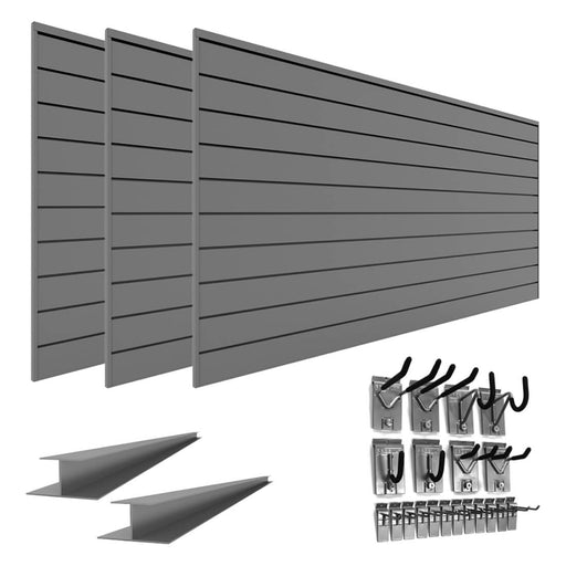 Proslat PVC Standard Slatwall Bundle - Light Gray | 33730K | Garage Giant