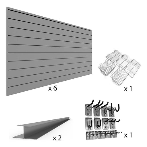 Proslat PVC The Upgrade Slatwall Bundle - Light Gray | 33731K | Garage Giant