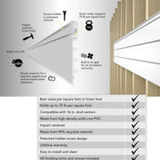 Proslat PVC The U-Turn Slatwall Bundle - Light Gray | 33732K | Garage Giant