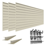 Proslat PVC Standard Slatwall Bundle - Sandstone | 33735K | Garage Giant