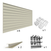 Proslat PVC The Upgrade Slatwall Bundle - Sandstone | 33736K | Garage Giant