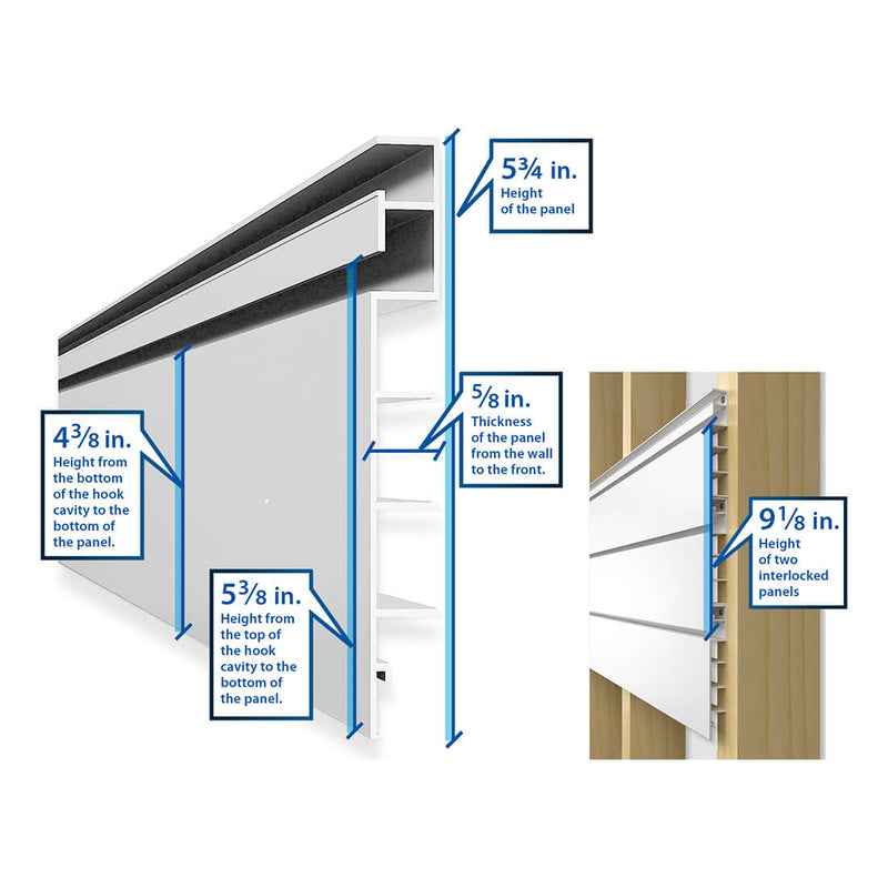 Proslat PVC The U-Turn Slatwall Bundle - Sandstone | 33737K | Garage Giant