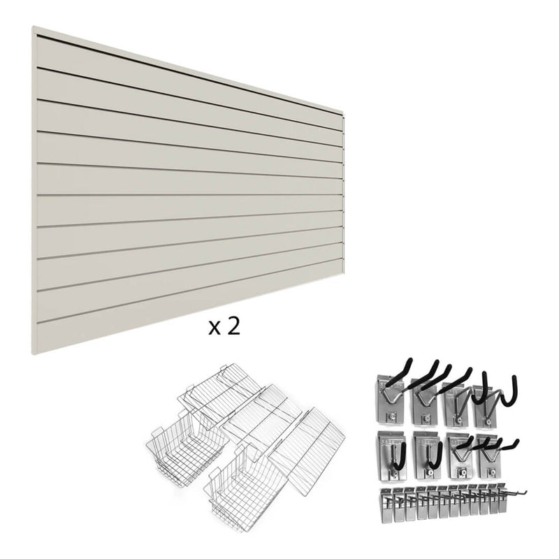 Proslat Ultimate Slatwall Wall Storage Bundle (Sandstone) | 33909K | Garage Giant