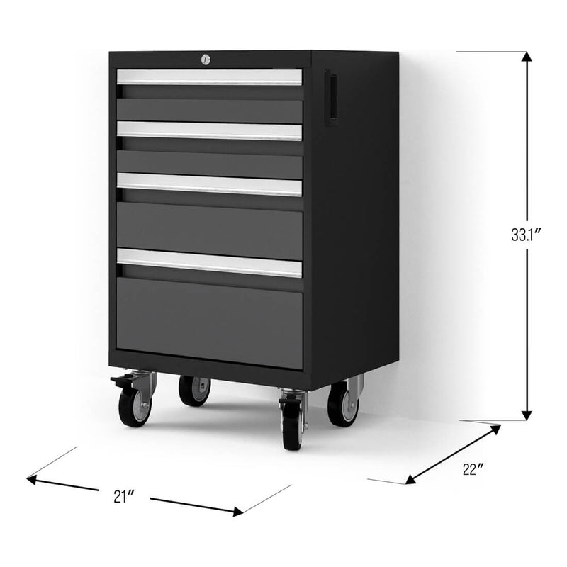 NewAge Products Bold XL Grey Rolling Tool Drawer Cabinet