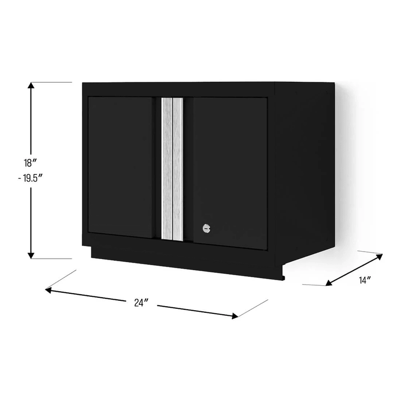 NewAge Products Bold XL Black 24-Inch Wall Cabinet