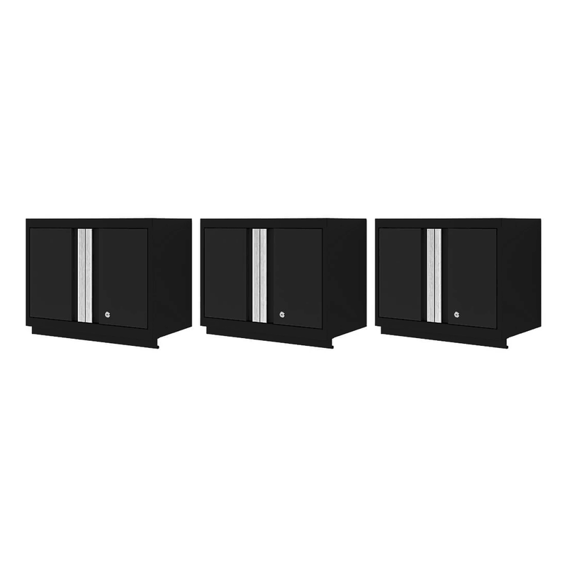 NewAge Products Bold XL Black 24-Inch Wall Cabinet (3-Pack)
