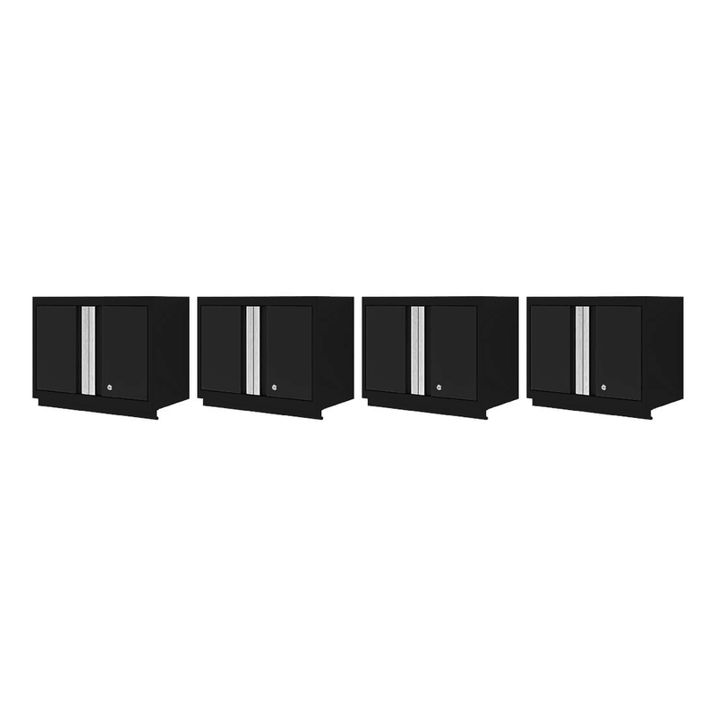 NewAge Products Bold XL Black 24-Inch Wall Cabinet (4-Pack)