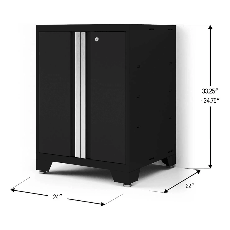 NewAge Products Bold XL Black 2-Door Base Cabinet