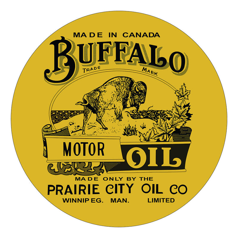 PERGL Buffalo Motor Oil 36-Inch Metal Sign