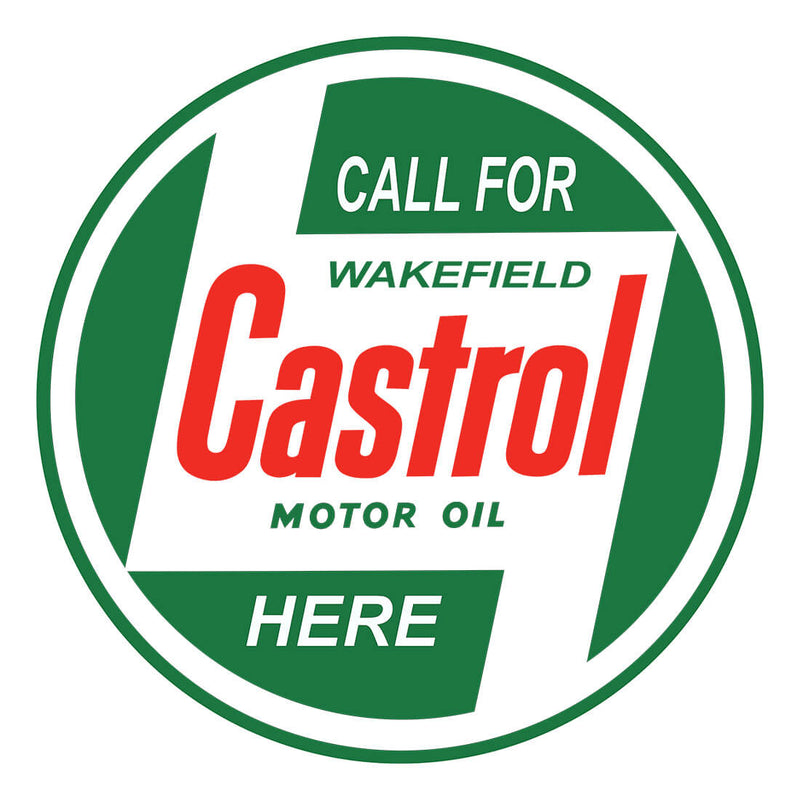 PERGL Castrol Motor Oil 36-Inch Metal Sign